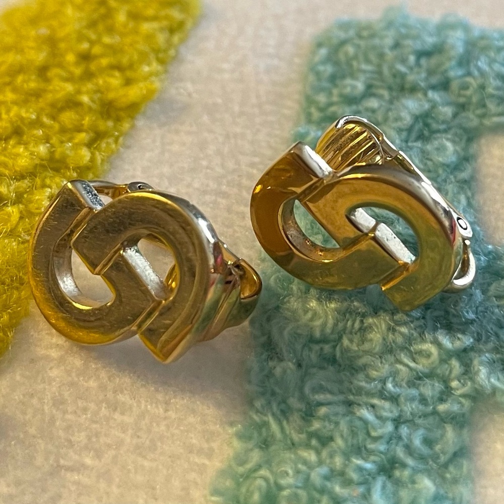Dior Gold Designer Earrings
